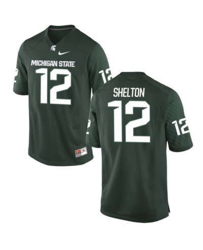 Women's R.J. Shelton Michigan State Spartans #12 Nike NCAA Green Authentic College Stitched Football Jersey PU50Z05WB